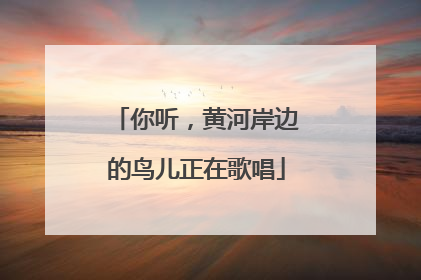 你听，黄河岸边的鸟儿正在歌唱